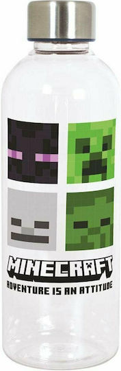 Stor Minecraft Μπουκάλι Νερού Πλαστικό με Βιδωτό Καπάκι Διάφανο 850ml