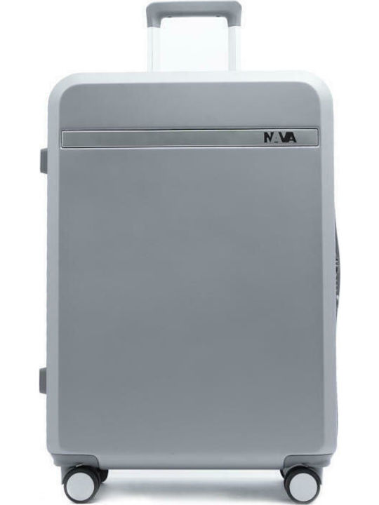 Nava Design Outline Valiză De Călătorie Medie Dură Argintie Cu 4 Roți Înălțime 65 Cm
