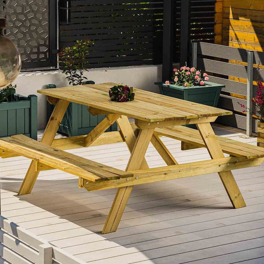 Wooden Masa pentru spații exterioare 150x150x74buc