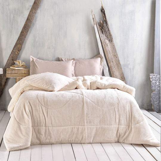 Rythmos Κουβερτοπάπλωμα Μονό 160x220εκ. Alvaro Beige 01 710 GSM