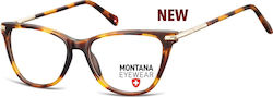 Montana Eyewear Plastic Eyeglass Frame Butterfly Brown Tortoise MA51B