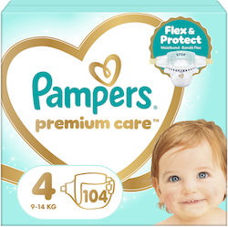 Pampers Premium Care No. 4 για 9-14kg 104τμχ Pampers Premium Care No. 4 για 9-14kg 104τμχ
