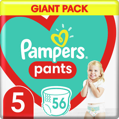 Pampers Pants 360° Πάνες Βρακάκι No. 5 για 12-17kg 56τμχ