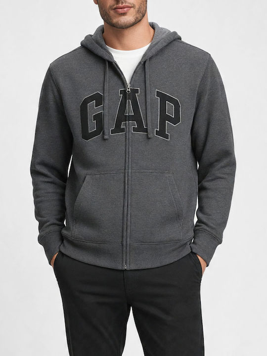 GAP Ζακέτα με Κουκούλα Γκρι