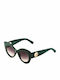 Olympus Sunglasses Hera Γυναικεία Γυαλιά Ηλίου με Πράσινο Κοκκάλινο Σκελετό και Καφέ Ντεγκραντέ Φακό 02-006