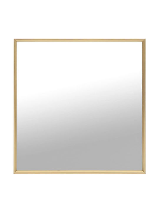 vidaXL Καθρέπτης Τοίχου με Χρυσό Πλαστικό Πλαίσιο 50x50cm