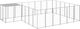vidaXL Dog Park 12.1 sq.m. Made of Metallic Material in Silver Colour 440 x 330 x 110 cm