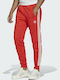 Adidas Adicolor Classics 3 Stripes Παντελόνι Φόρμας με Λάστιχο Κόκκινο