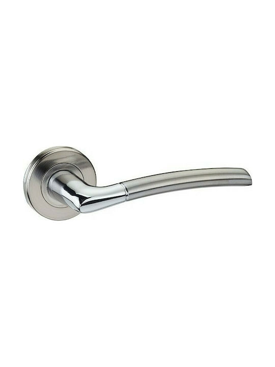 Viobrass Lever Front Door with Rosette Right 4087 4087 with Rosette Nickel