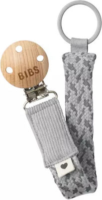 Bibs Clip Schnullerzubehör Paci Braid aus Stoff Cloud/Iron