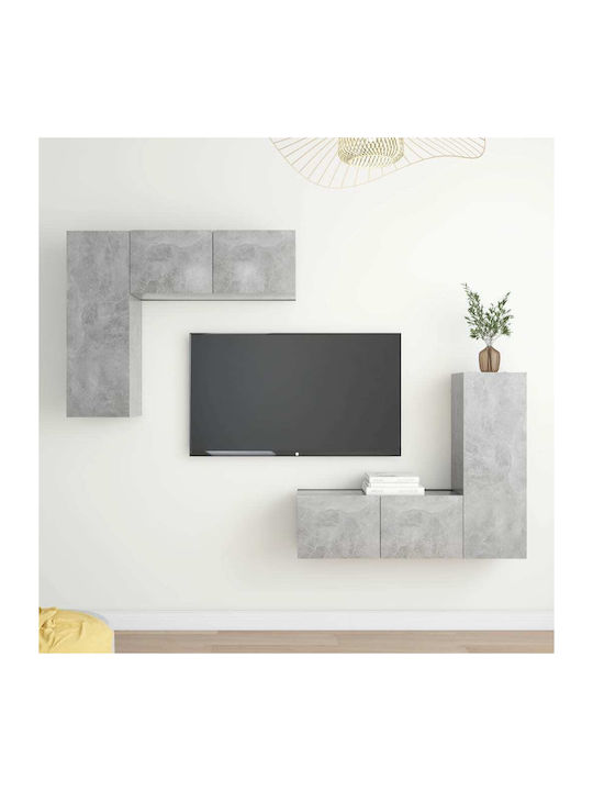 Living Room TV Unit Gray L80xW30xH90cm