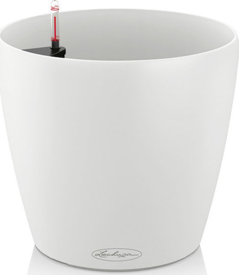Lechuza Classico Self-watering Pot Plastic White 34.5x34.5x32.5cm.