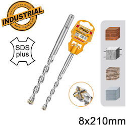 Ingco Four-Cut Drill Carbide with SDS Plus Shank for Masonry 8x210mm