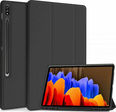 Tech-Protect SC Pen Flip Cover Δερματίνης Μαύρο (Galaxy Tab S7 FE 5G 12.4)