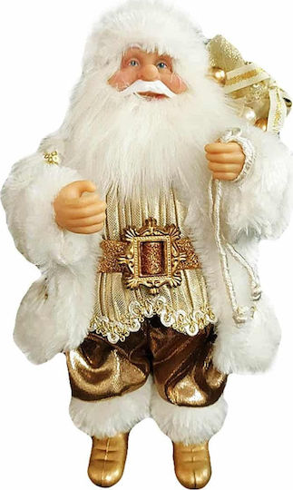 Decorativ Moș Crăciun Auriu din Tesatura