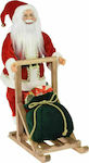 JK Home Decoration Santa Claus in Sleigh Red