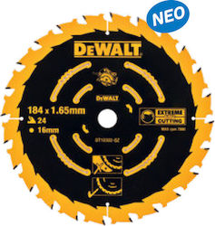 Dewalt DT10300 Cutting Disc Wood Hole Diameter 165mm with 24 Teeth 1pcs