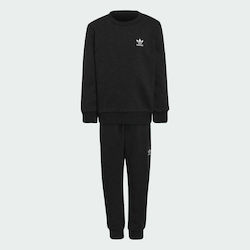 Adidas Adicolor Crew Set Kids Sweatpants Black 2pcs