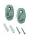 Metaltex Onda Double Wall-Mounted Bathroom Hook Gray