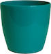 Atmosphera Roto Plastic Turquoise Plant Pot 16x16x15cm