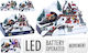 JK Home Decoration Weihnachts- Beleuchtete Dekorative Darstellung mit Batterie mit Bewegung 18.5x30x19cm (Μiverse Designs)