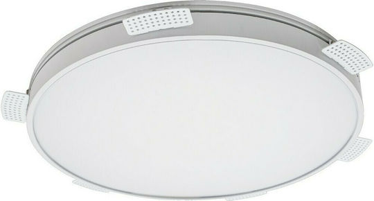 VK Lighting Στρογγυλό Χωνευτό LED Panel 60W με Θερμό Λευκό Φως 3000K 72.5εκ.