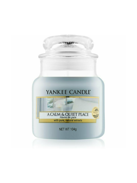 Yankee Candle Lumânare Aromată cu Aromă Un loc calm și liniștit Alb 104gr 1buc