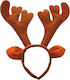 Christmas Headband Brown with Pattern Reindeer