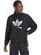Adicolor Split Trefoil Women's Short Sports Jacket for Winter Black