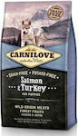 Carnilove Salmon & Turkey Puppy 4kg Dry Food Grain Free for Puppies with Turkey and Salmon
