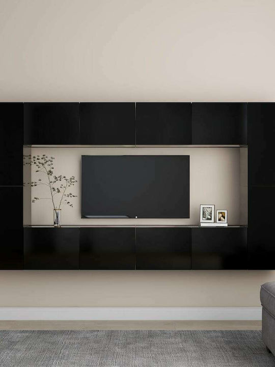 Wohnzimmer TV-Einheit Μαύρη L80xB30xH30cm