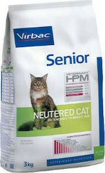 Virbac Senior Neutered Cat Dry Food for Senior Sterilized Cats with Sensitive Urinary with Chicken / Pork 3kg