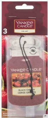 Yankee Candle Air Freshener Tab Pendand Car Jar Black Cherry 3pcs