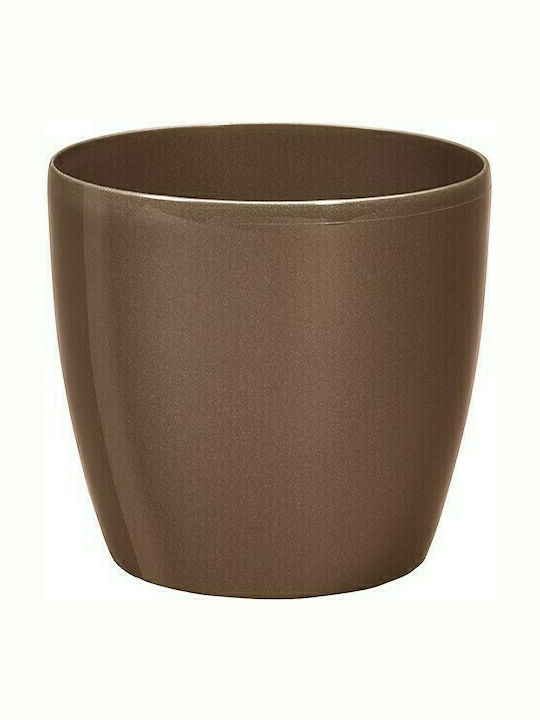 Plastona Roto Brillante 18 Pot Brown 18x18x16.5cm 10.02.0117