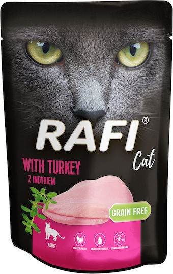 Dolina Noteci Rafi Cat Adult Υγρή Τροφή για Ενήλικες Γάτες σε Φακελάκι με Γαλοπούλα χωρίς Σιτηρά 100gr