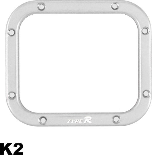 Autoline K2 Διακοσμητικό Πλαίσιο Λεβιέ Ταχυτήτων Αυτοκινήτου σε Ασημί Χρώμα