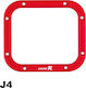 Autoline J4 Car Gear Shift Frame Decoration Gear Shift Base Decorative Frame in Red Color