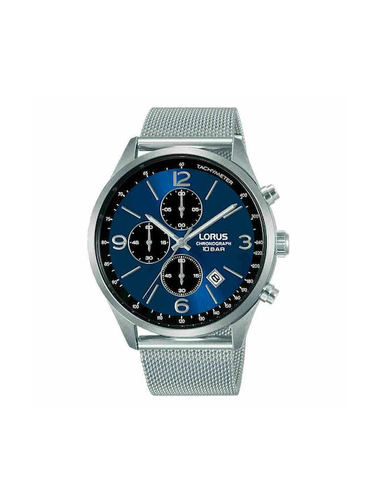 Lorus Watch Chronograph Battery with Silver Metal Bracelet