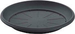 Plastona 412 Round Plate Pot Charcoal 12x12cm