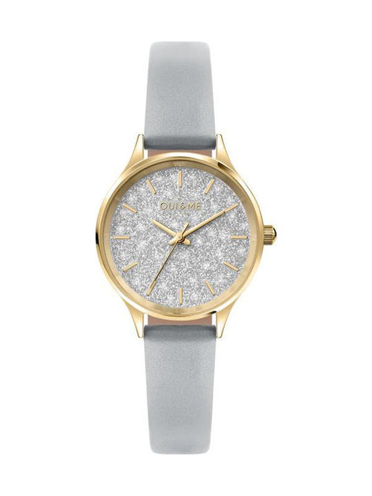 Oui & Me Bichette Women's Watch with Gray Leather Strap