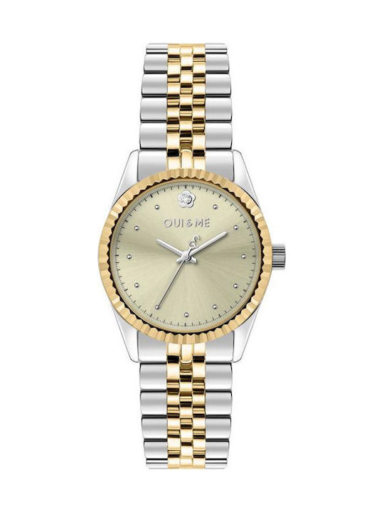 Oui & Me Coquette Diamond Watch with Metal Bracelet