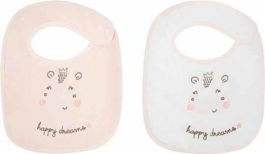 Kikka Boo Hippo Dreams Bib from 100% Cotton with Button Multicolored 2pcs