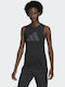 Adidas Future Icons Winners 3.0 Women's Athletic Blouse Sleeveless Black Melange