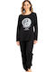 220-179 Set Winter Women's Pajamas Black