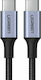 Ugreen Geflochten USB 2.0 Kabel USB-C männlich - USB-C 100W Gray 3m (90120)