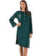 Rachel Women's Winter Cotton Nightgown Green