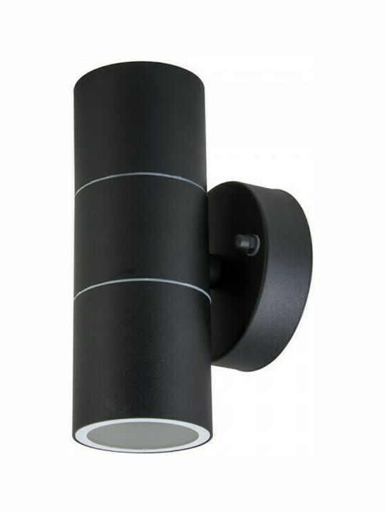 Lucas LED Wall-Mounted Outdoor Spot Light IP44 GU10 Black