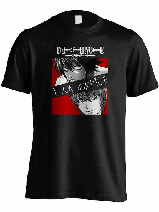 Death Note I Am Justice T-shirt σε Μαύρο χρώμα