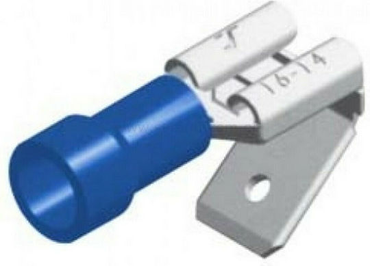 Elematic Insulated Quick Disconnect Terminal 0.8-6.35 Blue 100pcs 11232153