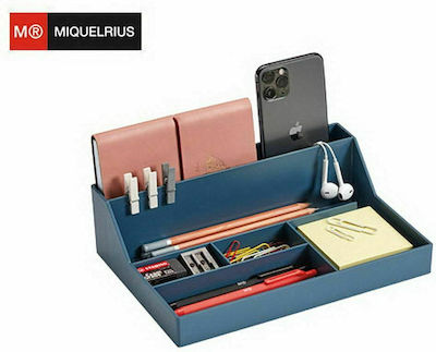 Plastik Schreibtisch-Organizer in Blau Farbe 17.5x7.2x25cm.